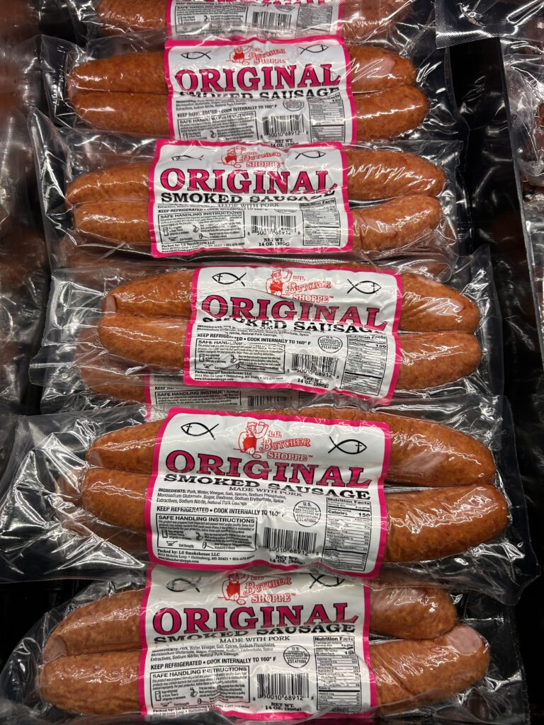 Lil Butcher Shoppe Original Smoked Sausage packs